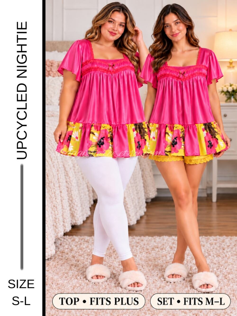 MSRP: $59 | ✨ Shuggie Fierce Designs Upcycled Sleep Set | Set Size M | Top Plus✨
